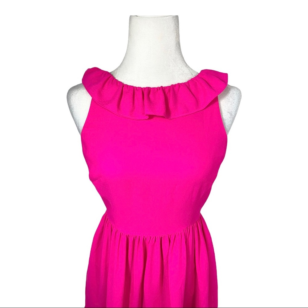 Kate Spade Fuchsia Hot Pink Ruffle Dress - Picture 7 of 11